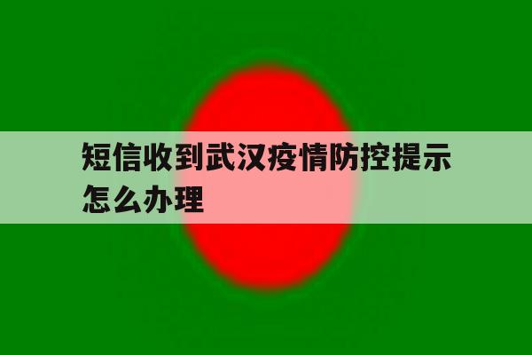 短信收到武汉疫情防控提示怎么办理 短信收到武汉疫情防控提示怎么办理