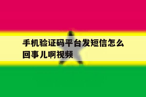 手机验证码平台发短信怎么回事儿啊视频 手机验证码平台发短信怎么回事儿啊视频