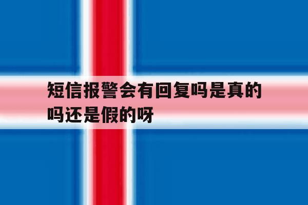 关于短信报警会有回复吗是真的吗还是假的呀的信息 关于短信报警会有回复吗是真的吗还是假的呀的信息