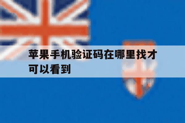 苹果手机验证码在哪里找才可以看到 苹果手机验证码在哪里找才可以看到