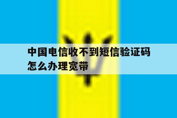 中国电信收不到短信验证码怎么办理宽带 中国电信收不到短信验证码怎么办理宽带