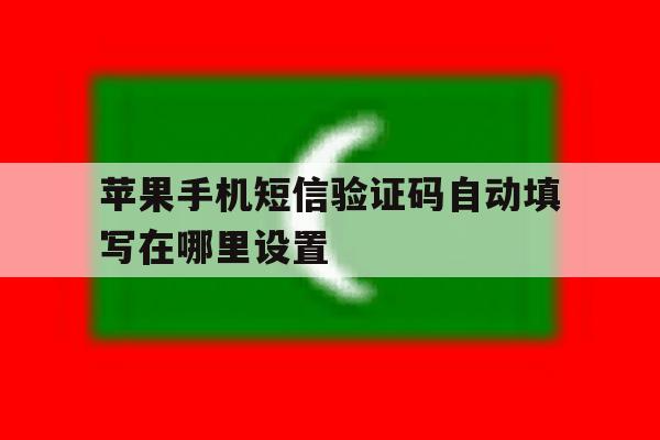 苹果手机短信验证码自动填写在哪里设置 苹果手机短信验证码自动填写在哪里设置