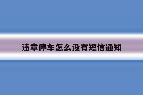 违章停车怎么没有短信通知 违章停车怎么没有短信通知