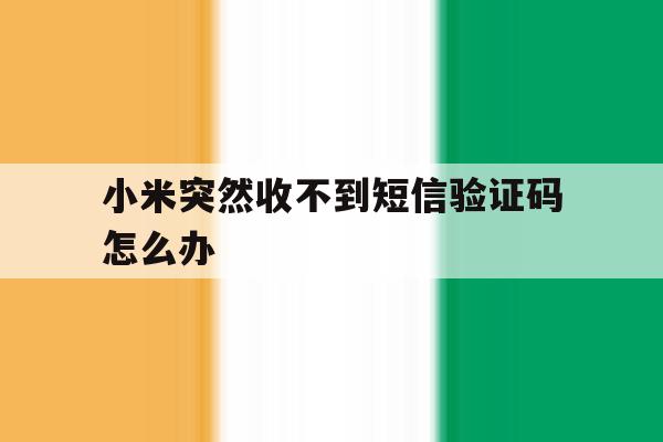 小米突然收不到短信验证码怎么办 小米突然收不到短信验证码怎么办