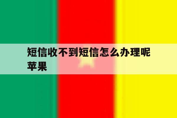短信收不到短信怎么办理呢苹果 短信收不到短信怎么办理呢苹果