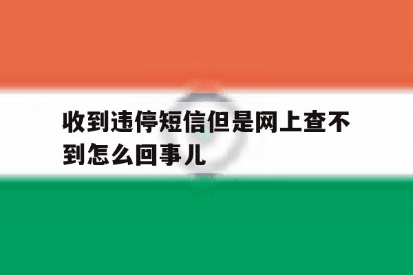 收到违停短信但是网上查不到怎么回事儿 收到违停短信但是网上查不到怎么回事儿