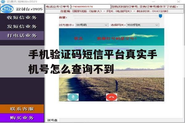手机验证码短信平台真实手机号怎么查询不到 手机验证码短信平台真实手机号怎么查询不到