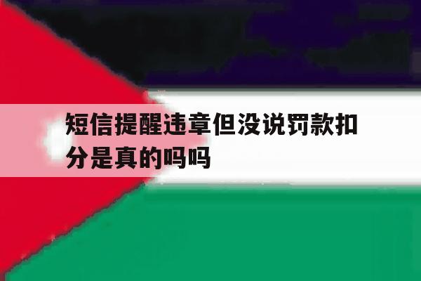 短信提醒违章但没说罚款扣分是真的吗吗的简单介绍 短信提醒违章但没说罚款扣分是真的吗吗的简单介绍