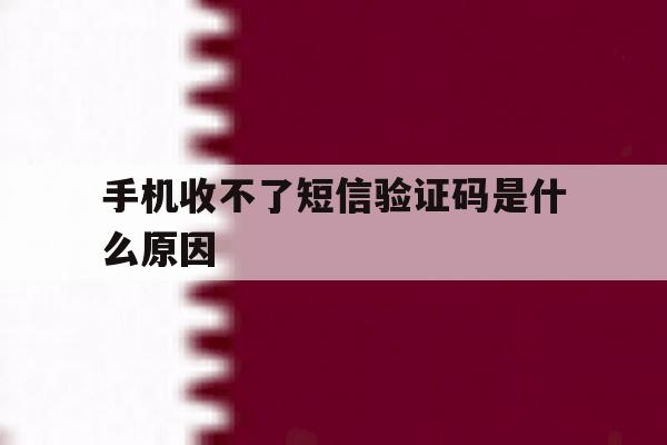 手机收不了短信验证码是什么原因 手机收不了短信验证码是什么原因