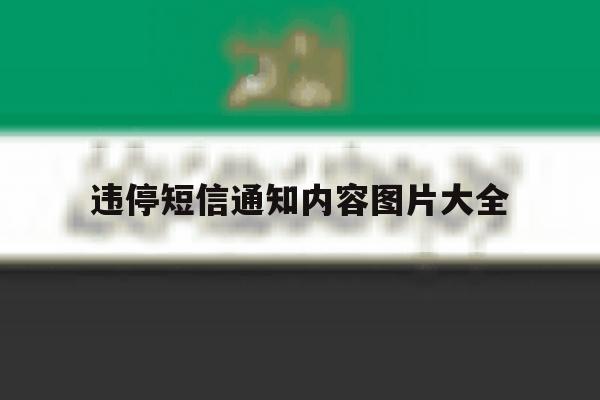违停短信通知内容图片大全 违停短信通知内容图片大全