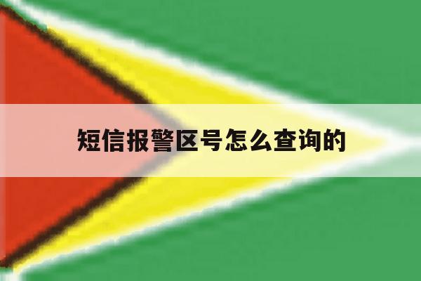 短信报警区号怎么查询的 短信报警区号怎么查询的