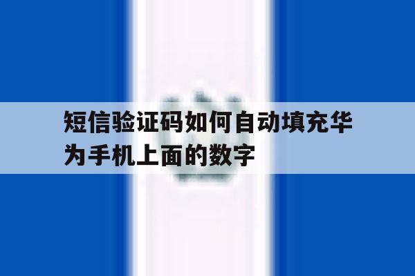 短信验证码如何自动填充华为手机上面的数字 短信验证码如何自动填充华为手机上面的数字