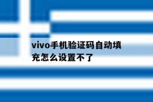 vivo手机验证码自动填充怎么设置不了 vivo手机验证码自动填充怎么设置不了