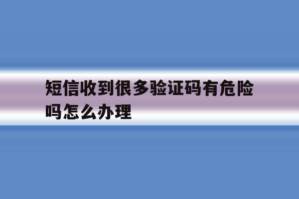 短信收到很多验证码有危险吗怎么办理 短信收到很多验证码有危险吗怎么办理