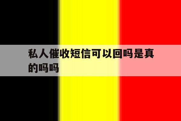 私人催收短信可以回吗是真的吗吗 私人催收短信可以回吗是真的吗吗