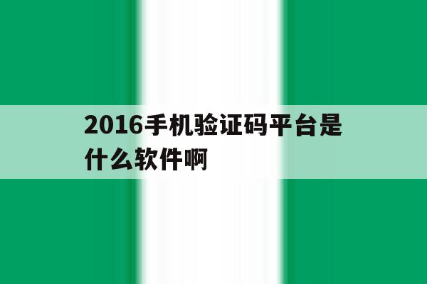 2016手机验证码平台是什么软件啊 2016手机验证码平台是什么软件啊