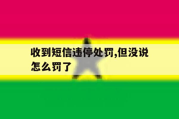 收到短信违停处罚,但没说怎么罚了 收到短信违停处罚,但没说怎么罚了