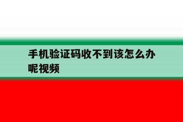 手机验证码收不到该怎么办呢视频 手机验证码收不到该怎么办呢视频