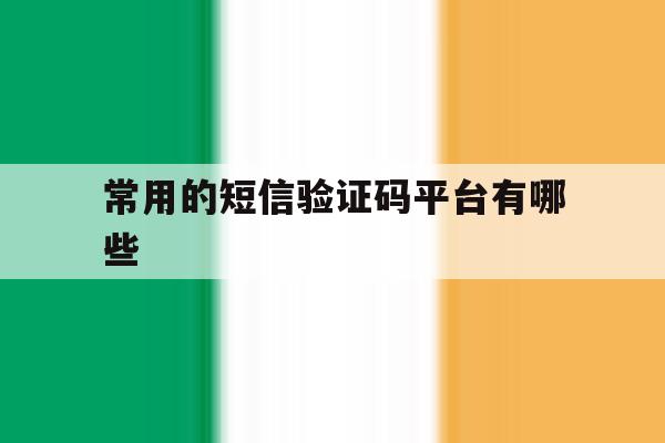 常用的短信验证码平台有哪些 常用的短信验证码平台有哪些