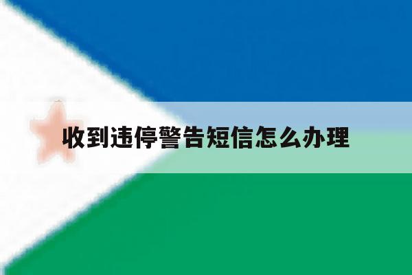 收到违停警告短信怎么办理 收到违停警告短信怎么办理