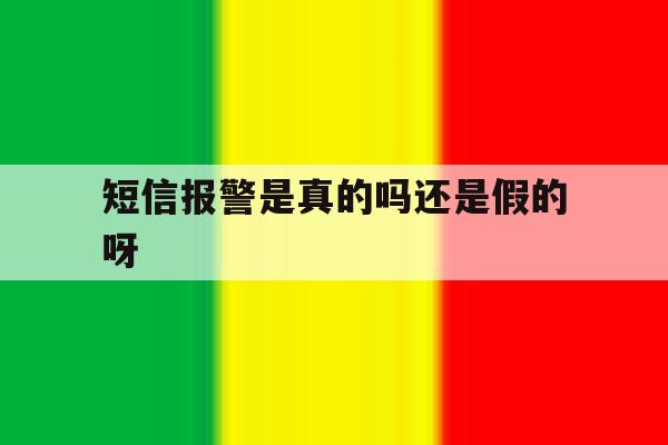 短信报警是真的吗还是假的呀 短信报警是真的吗还是假的呀