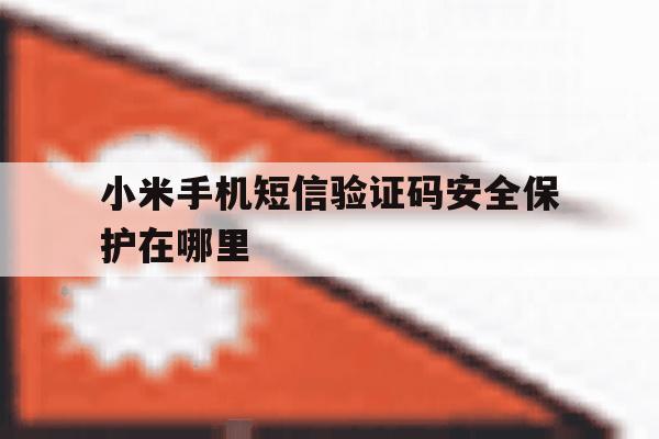 小米手机短信验证码安全保护在哪里 小米手机短信验证码安全保护在哪里