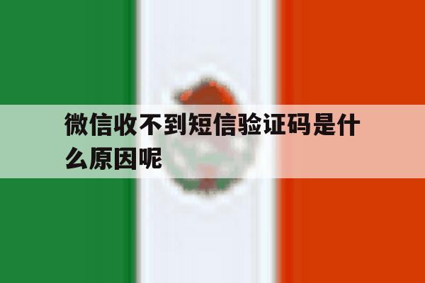 微信收不到短信验证码是什么原因呢 微信收不到短信验证码是什么原因呢