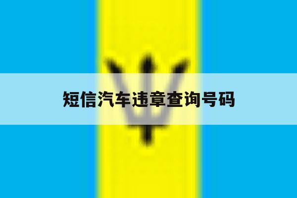 短信汽车违章查询号码 短信汽车违章查询号码