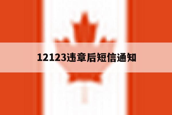 12123违章后短信通知 12123违章后短信通知