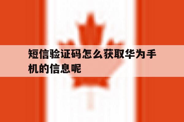 短信验证码怎么获取华为手机的信息呢 短信验证码怎么获取华为手机的信息呢