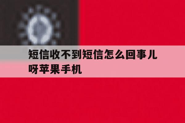 短信收不到短信怎么回事儿呀苹果手机的简单介绍 短信收不到短信怎么回事儿呀苹果手机的简单介绍
