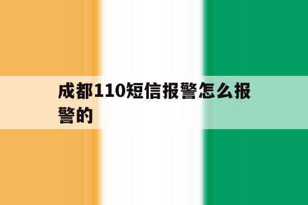 成都110短信报警怎么报警的 成都110短信报警怎么报警的
