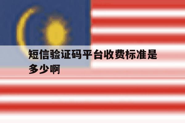 短信验证码平台收费标准是多少啊 短信验证码平台收费标准是多少啊