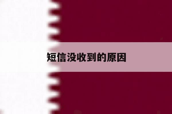 短信没收到的原因 短信没收到的原因