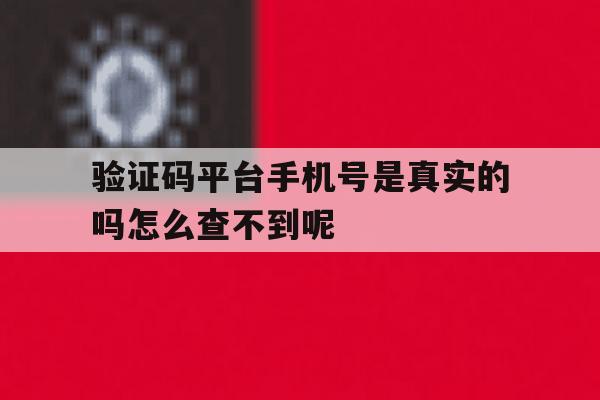 验证码平台手机号是真实的吗怎么查不到呢的简单介绍 验证码平台手机号是真实的吗怎么查不到呢的简单介绍