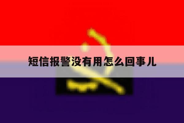 短信报警没有用怎么回事儿 短信报警没有用怎么回事儿