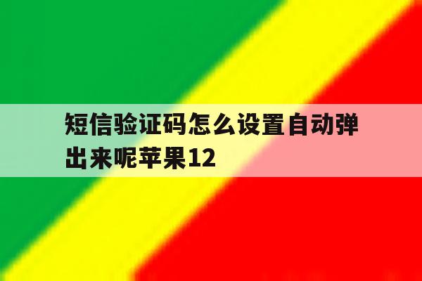 短信验证码怎么设置自动弹出来呢苹果12的简单介绍 短信验证码怎么设置自动弹出来呢苹果12的简单介绍